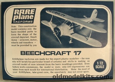 Rareplane 1/72 Beech 17 Staggerwing plastic model kit